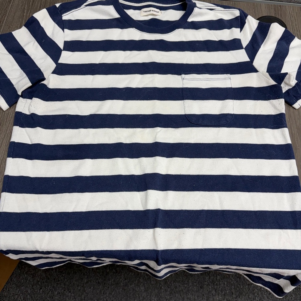 Heavy Bag Tee in Navy Stripe